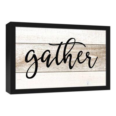 Gather Framed Textual Art on Canvas