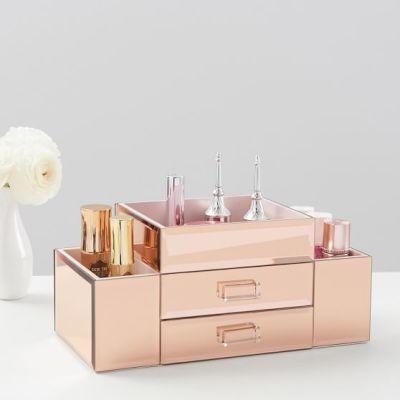 Mirrored Beauty Organize Rose Gold