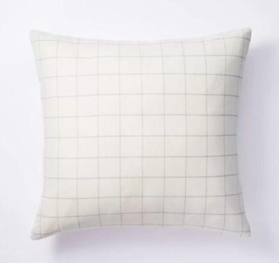 Windowpane Check Pillow Cream