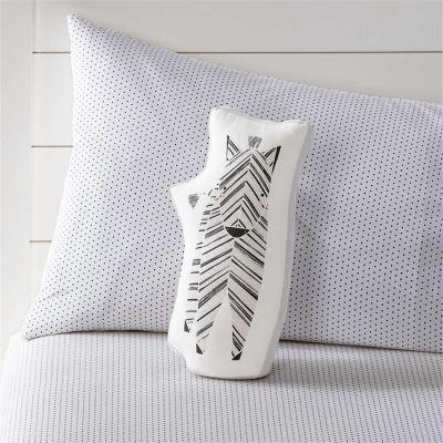 Safari Zebra Throw Pillow With Insert-9"x15"