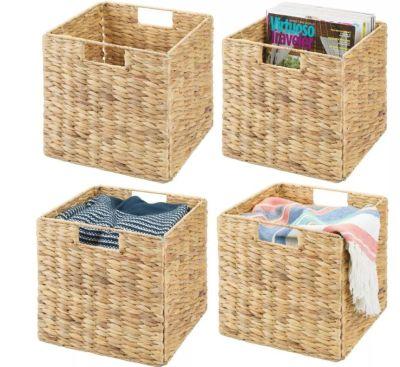 Hyacinth Home Storage Basket - 4 Pack