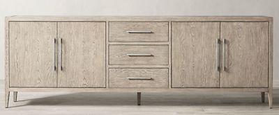 FRENCH CONTEMPORARY PANEL 4 DOOR SIDEBOARD