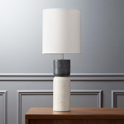 STACKED MARBLE TABLE LAMP