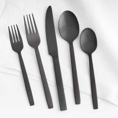 Dex Black Flatware - Spoon