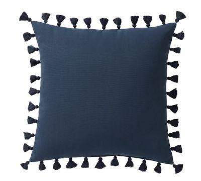 Tassel Trim Indoor Outdoor Pillow With Insert-18"x18"