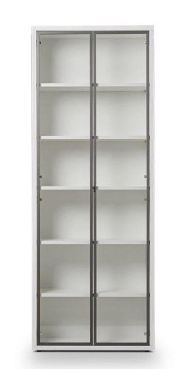 GAMMEL HIGH BOOKCASE WITH GLASS DOORS WHITE