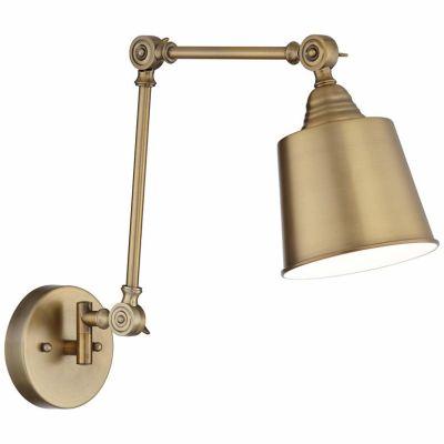 Mendes Antique Brass Down Light Hardwire Wall Lamp