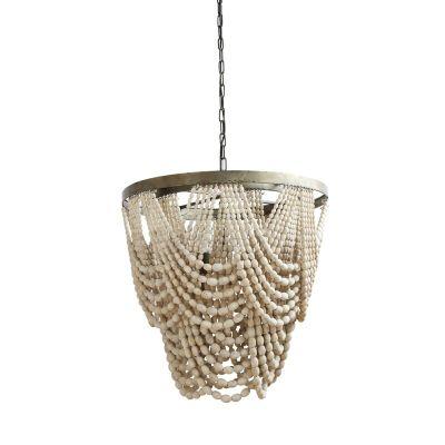 Hatfield Three Light Unique Tiered Chandelier with Beaded Accent