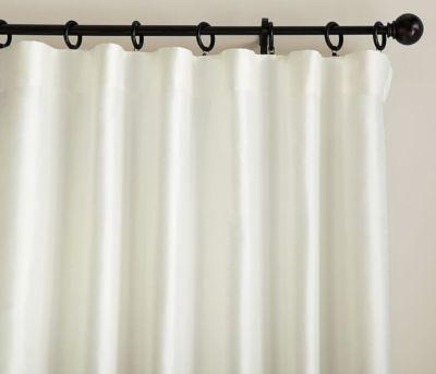 Dupioni Silk Blackout Curtain - 50 x 84&quot; - Ivory
