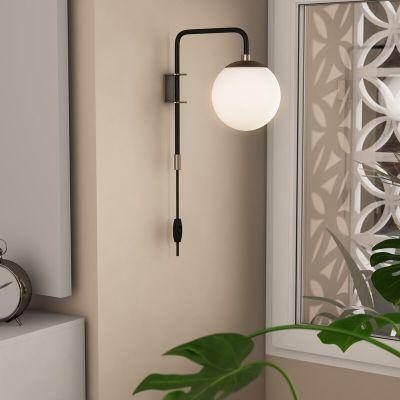 Birchanger One Light Dimmable Plug-In Armed Sconce