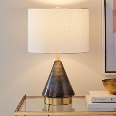 Metalized Glass USB Table Lamp