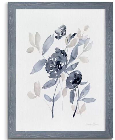 Peonies In Gray I Picture With Frame