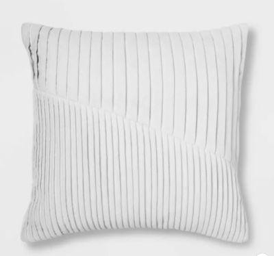 Square Pleated Velvet Pillow