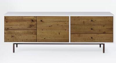 Reclaimed Wood and Lacquer Media Console