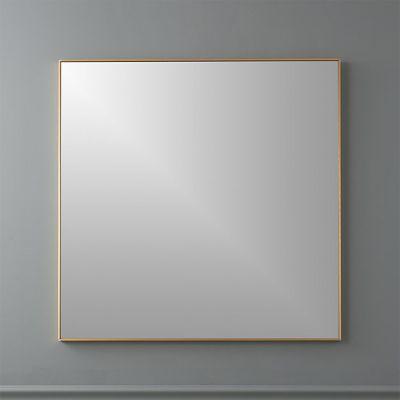 INFINITY BRASS SQUARE WALL MIRROR