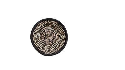 Small Black Heathered Round Basket