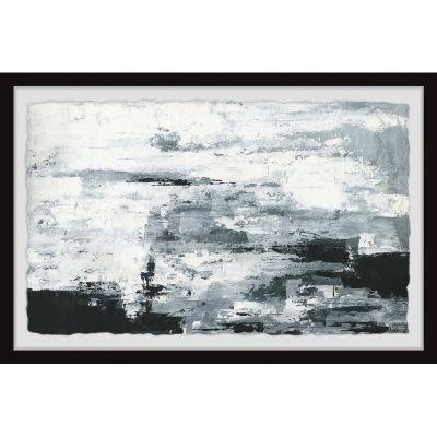 Black and White Smudges III With Frame