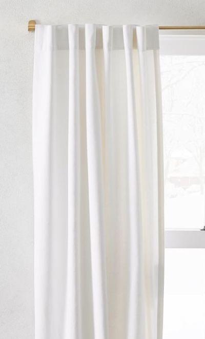 Washed Cotton Canvas Curtains Set of 2