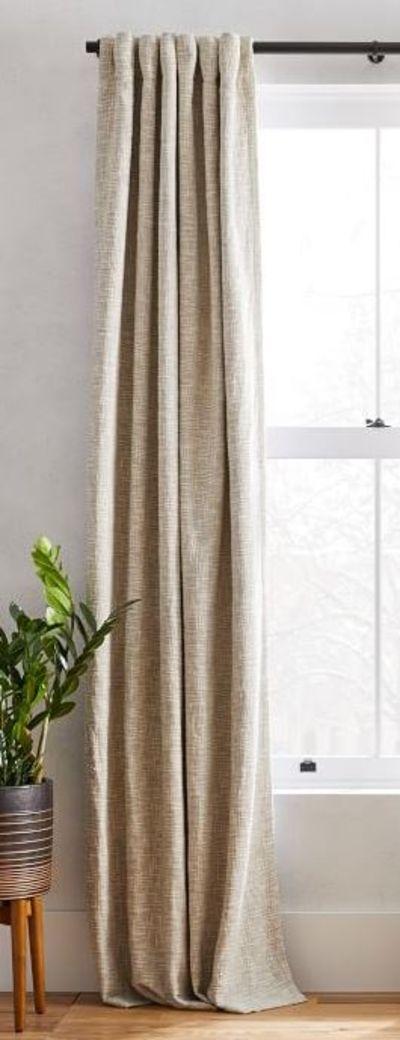 Cotton Textured Weave Curtain Blackout Lining 