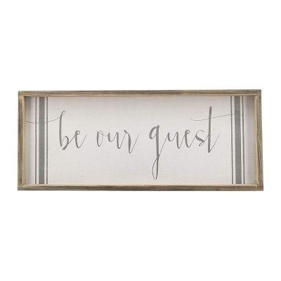 Be Our Guest Wall Decor With Frame