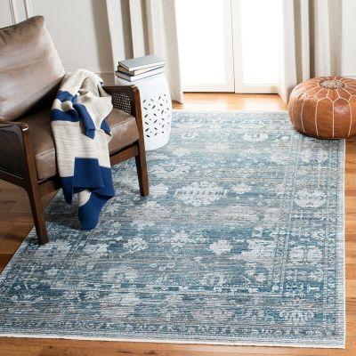 Rumsey Oriental Blue Ivory Area Rug-9'x12'