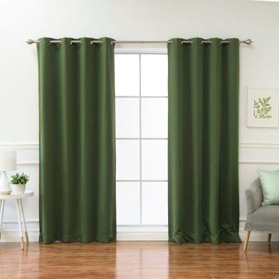 Solid Blackout Thermal Grommet Curtain Panels Set of 2