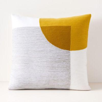 Crewel Overlapping Shapes Pillow Covers