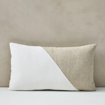 Black And Stone White Pillow Cover no insert