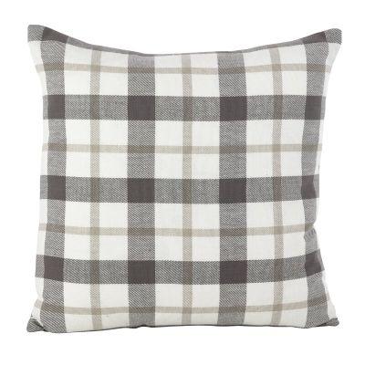 Lucerne Cotton Down Plaid Throw Pillow With Insert-20"x20"