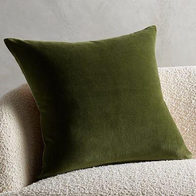Leisure Olive Green Pillow With Insert-23"x23"