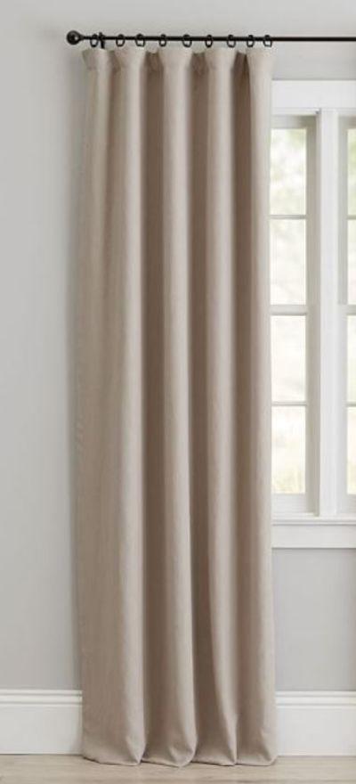 Custom Belgian Flax Linen Rod Pocket Curtain Dark Flax