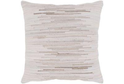 Accent Pillow Hide Stripes Ivory No Insert-20"x20"