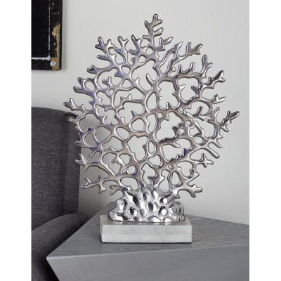Sizer Aluminum Coral Marble Base Sculpture