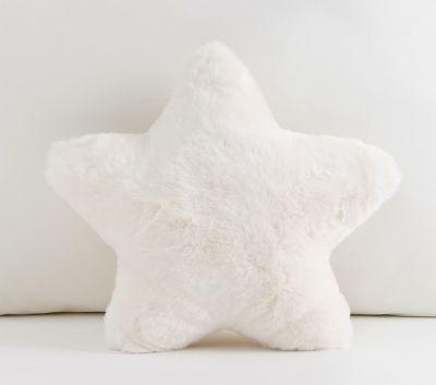 Fur Star Pillow With Insert-12"x12"