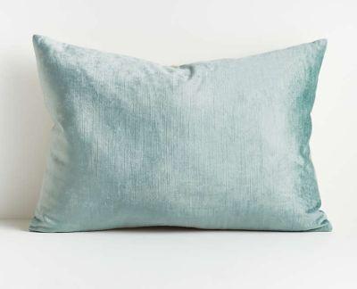 Viva Aqua Crushed Velvet Pillow With Insert-22"x15"