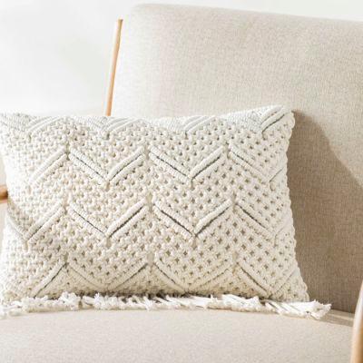 Dennet Cotton Lumbar Pillow With Insert-20"x12"
