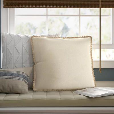 Armelle Square Linen Pillow With Insert-21"x21"