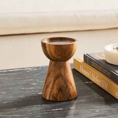 Pure Wood Pillar Candle Holders