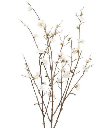 Faux Quince Blossom Stem