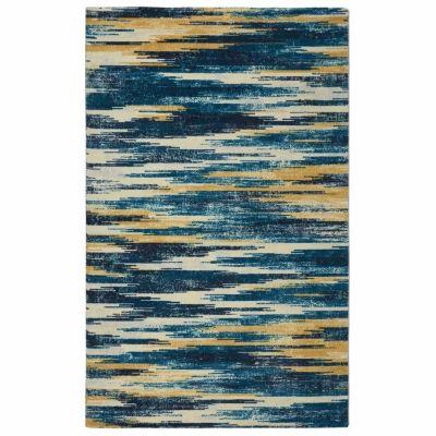 Victorine Abstract Tufted Blue Area Rug-7'6''x9'6''