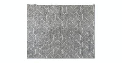 Polygon Basalt Gray White Rug-8'x10'