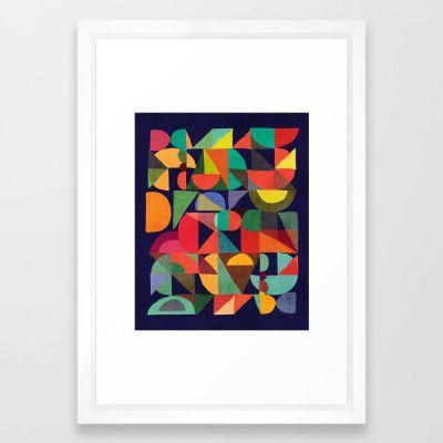 Color Blocks Framed Art Print