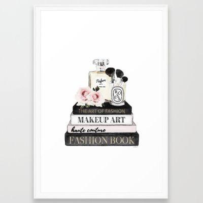 Fashion watercolor Art Print with Frame 24" x 36"