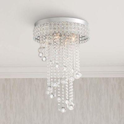 Carina 16 Wide Chrome and Crystal Ceiling Light