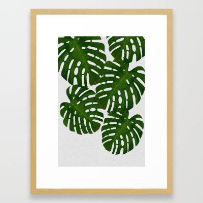 Monstera Leaf Framed Art Print