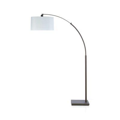 Dexter Arc Floor Lamp with White Shade