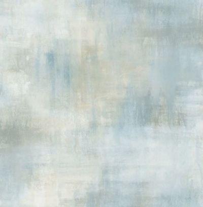 Watercolor Tonal Wallpaper in Blue and Grey