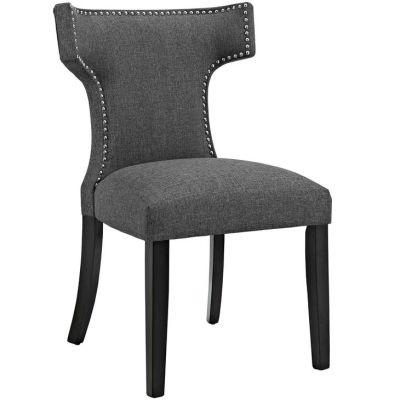 Curve Fabric Dining Chair Gray