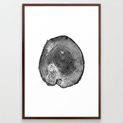 Pine Log Framed Art Print