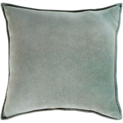 Cotton Velvet Pillow in Sea Foam No Insert-20"x20"